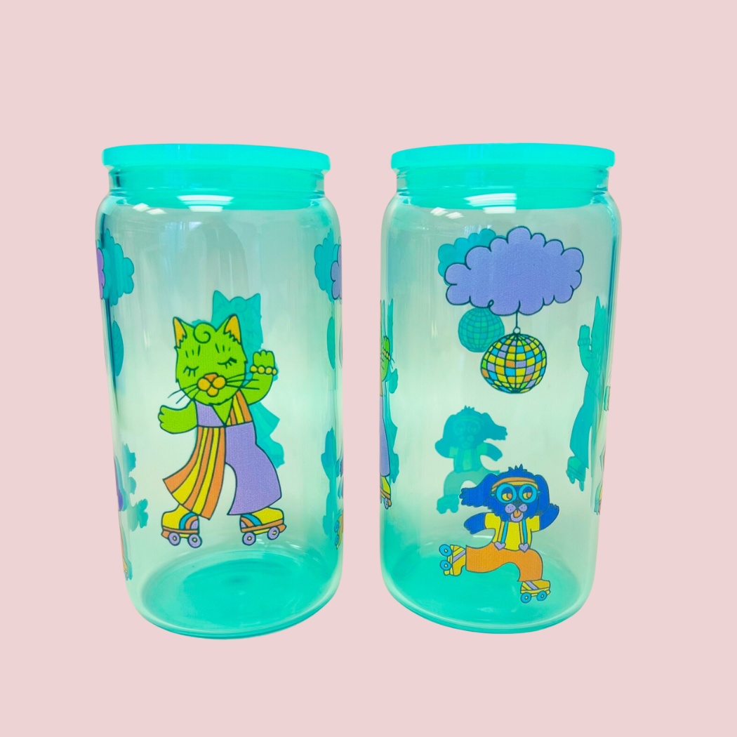 Disco Paws Glass Cup