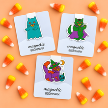 Load image into Gallery viewer, Halloween Kitty Magnetic Bookmarks
