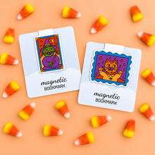 Load image into Gallery viewer, Halloween Kitty Magnetic Bookmarks
