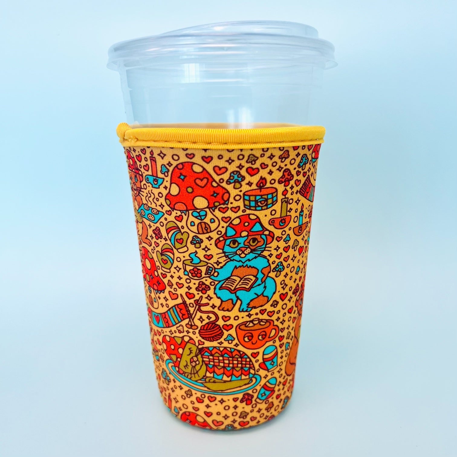 Cottagecore Cat Coffee Sleeve