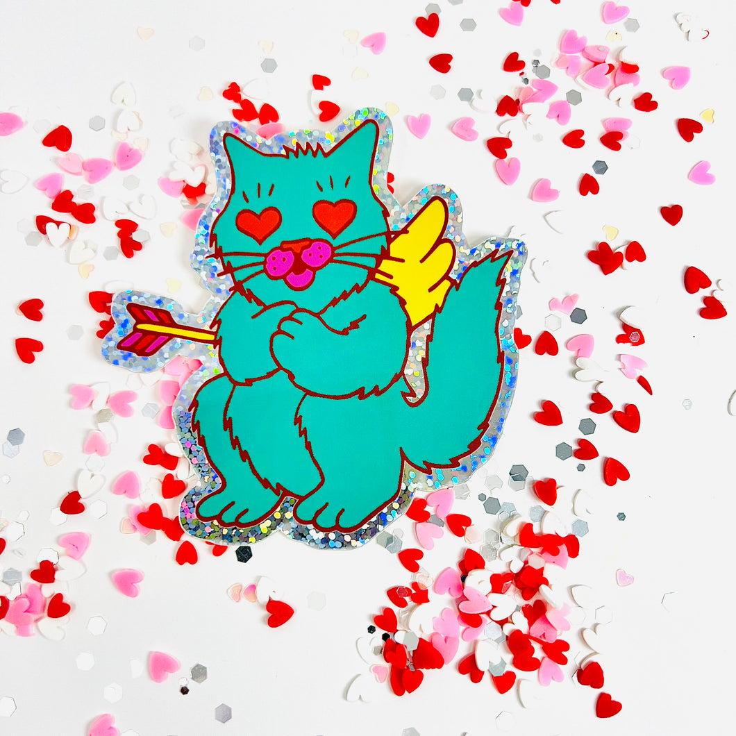 Love Struck Kitty Sticker