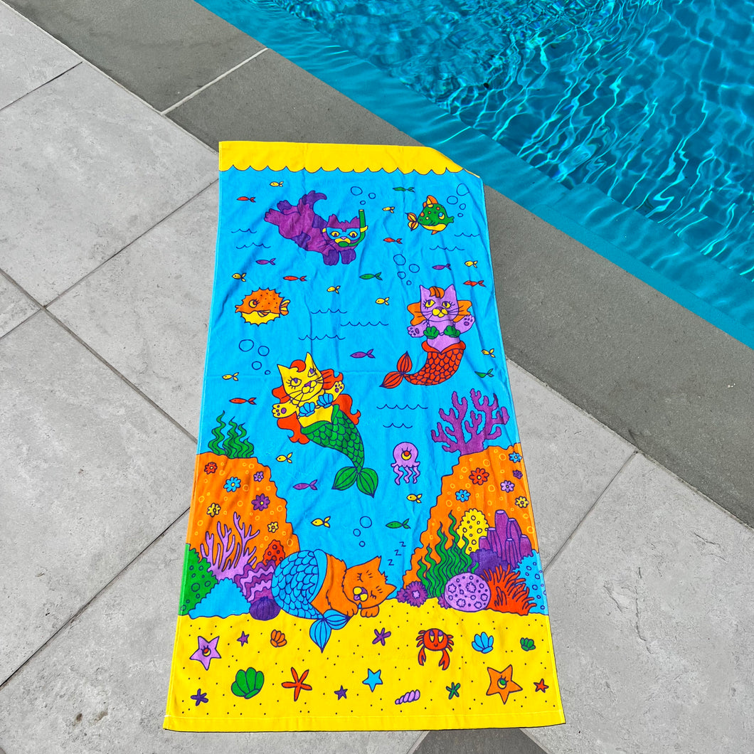 Meowmaid Beach Towel